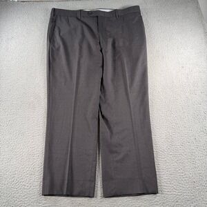 JB Britches Dress Pants Torino Mens 40x26 Grey Wool Italy Slacks Flat Front
